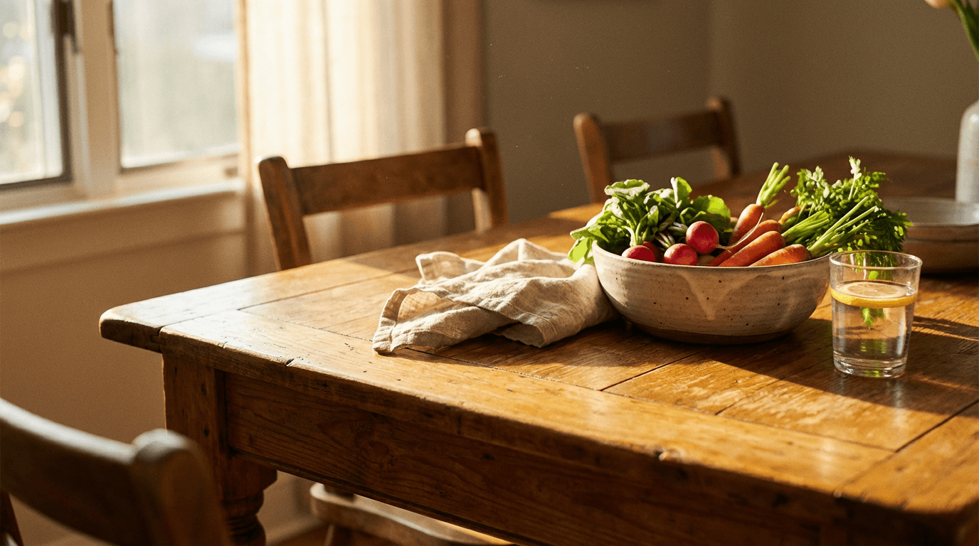 Community members sharing a meal together