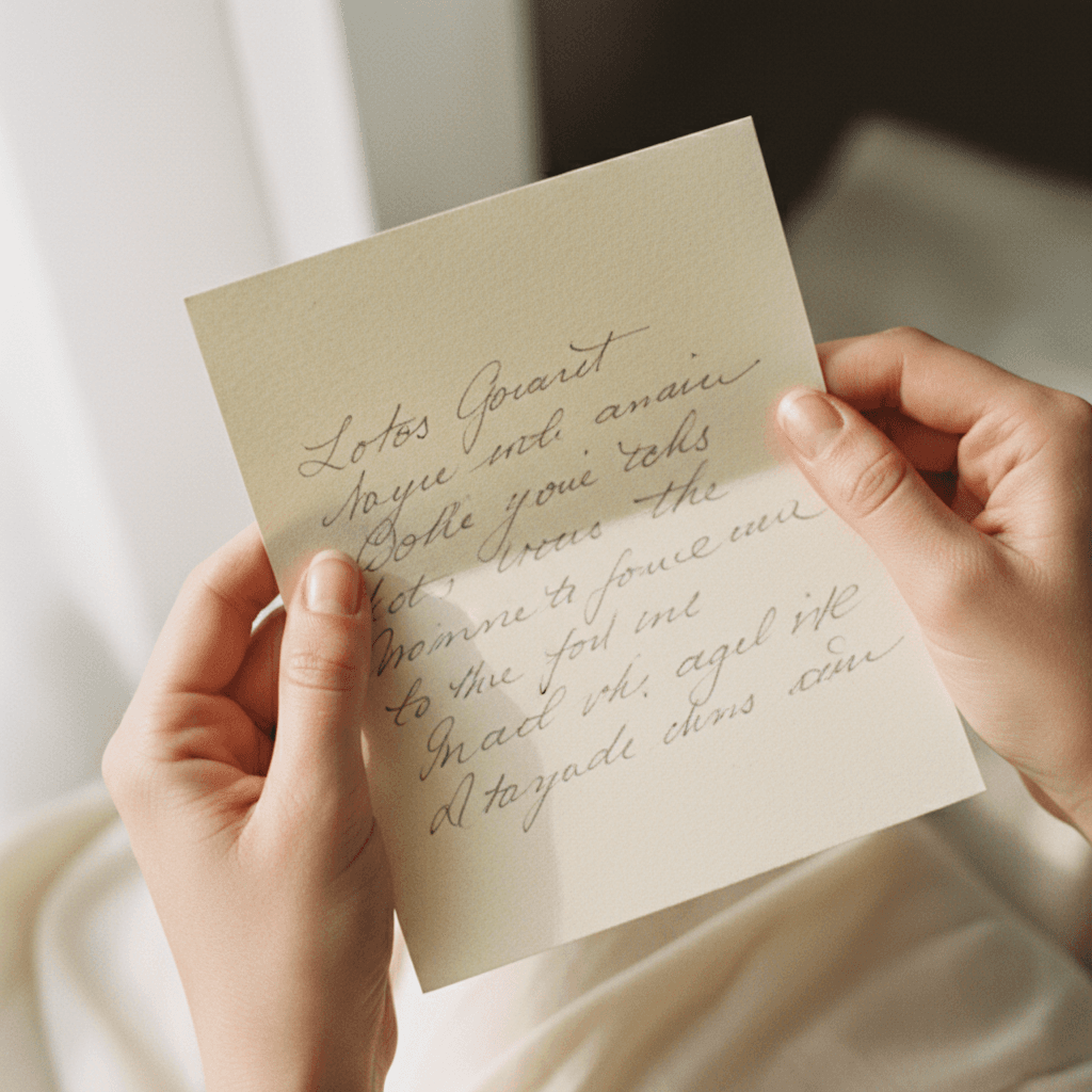Handwritten kindness note